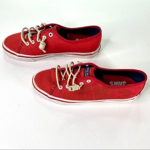 Jaws Sperry Seacoast Red 7.5 Womens
